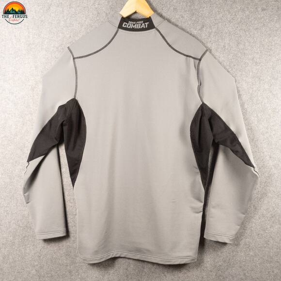 Nike Pro Dri-Fit Combat Hyperwarm Max Activewear Shirt Gray Gorpcore Men's XL - Picture 2 of 15